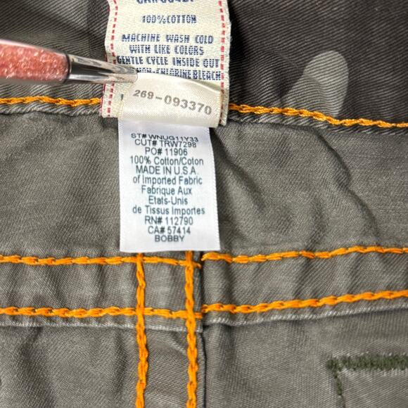 True Religion Bobby Low Rise Green Camo Print Micro Mini Cut Off Camo Shorts 28 - Picture 5 of 8